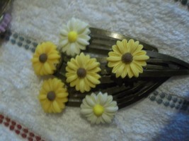 Jewelry Hair clips set of 6 assorted resin sunflowers set on snap clips ... - £6.46 GBP