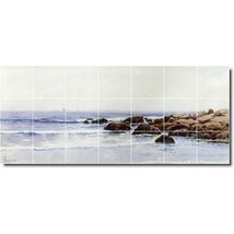 Alfred Bricher Waterfront Painting Ceramic Tile Mural BTZ01060 - £167.83 GBP+