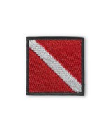 DIVER DOWN FLAG IRON ON PATCH 1.5&quot; Small Scuba Diving Red Embroidered Ap... - $91.61 MXN