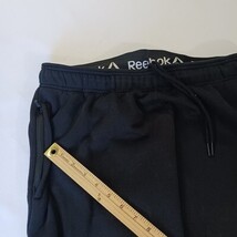 Reebok Men’s Size L (34×29)  Fleece Joggers Black Sweatpants REM243PA40021 image 9
