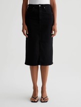 Ag Jeans high-waisted midi tefi skirt Washed Black - $116.00