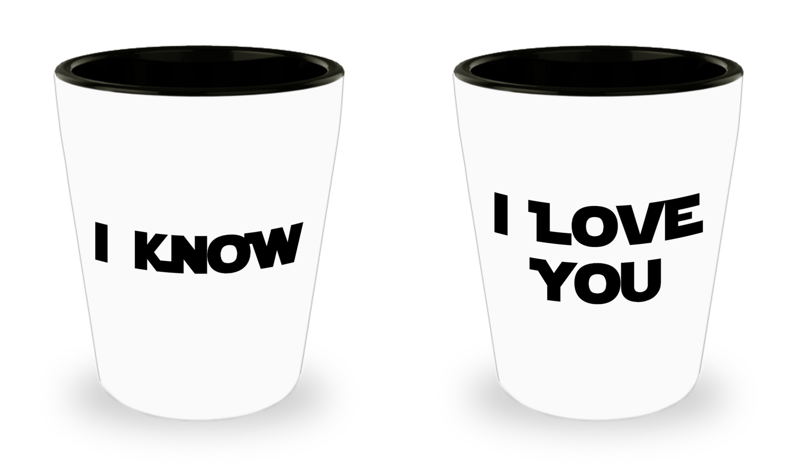 Primary image for I Love You I Know Shot Glass Set Funny Christmas Anniversary Gift Idea Ceramic