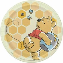 Winnie The Pooh 8 Ct 9&quot; Lunch Plates Birthday Shower - £3.42 GBP