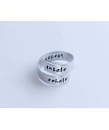 Inhale exhale ring, Yoga ring, yoga lover gift, meditation help, relaxat... - £19.77 GBP