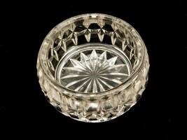 3&quot; Cut Glass Votive Candle Bowl, Diamond &amp; Star, Vanity Powder Dish, Tri... - £11.69 GBP
