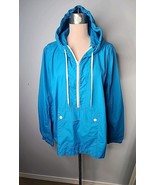 Aeropostale XXL Anorak Hoodie Blue Zip Up Waterproof Lightweight NEW - $24.50 CAD