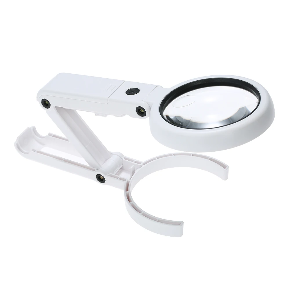 LED Folding Light Magnifier for Book Newspaper Reading Portable 5X 11X Magnifyin - £170.19 GBP