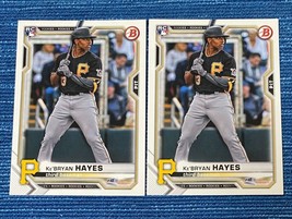 x2 2021 Bowman Paper #66 KeBryan Hayes RC Rookie Card Pittsburgh Pirates - £1.17 GBP