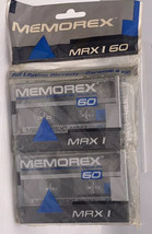Memorex MRX1 60 Minute Blank Cassette Tapes Vintage USA Made - £7.77 GBP