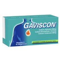 Gaviscon Heartburn &amp; Indigestion Relief 48 Chewable Tablet – Peppermint - $77.47