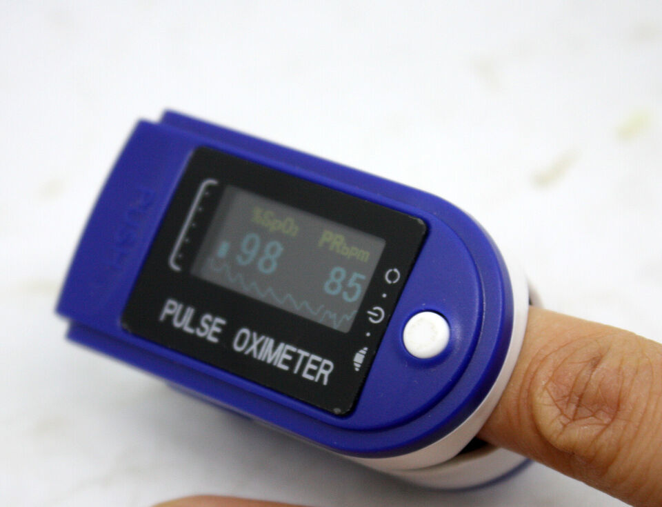 Fingertip Pulse Oximeter Blood Oxygen Monitor w/Plethysmograph Pulse Rat... - $15.88