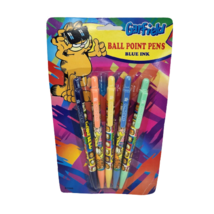 5 VINTAGE GARFIELD THE CAT BALL POINT PENS W BLUE INK BRAND NEW IN PACKA... - $524.70 MXN