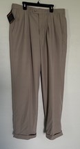 Haggar Men&#39;s Comfort Performance Stretch Straight Fit Pants, Stone Brown... - $26.99