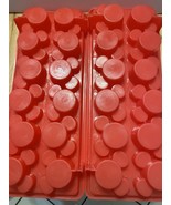 Set of 2 Disney Mickey Mouse Ice Cube Tray Red Plastic 12 Part Jello Mold - £16.51 GBP