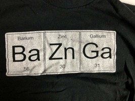 Black Sz XL Mens “BaZnGa” T-Shirt Big Bang Theory Pun Quote - £3.99 GBP