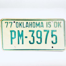 1977 United States Oklahoma Pushmataha County Passenger License Plate PM-3975 - £14.75 GBP
