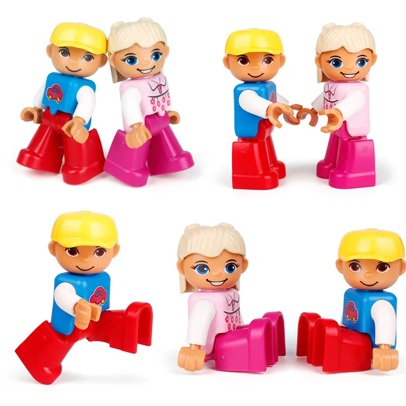 Play Updated Big Building Blocks Farm Doctor Police Character Accessory DIY Bric - £22.98 GBP