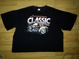 American Classic Motorcycle Biker Black Tee T-Shirt 3xl 3xb 3xb XXXLB Big - $4.99