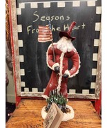 Vintage Hand-made Americana Santa 15&quot; Figure signed by Sue Smith - $159.08 CAD