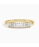 Betty baguette Moissanite diamond Ring / Harmony ring eternity style / G... - $115.00