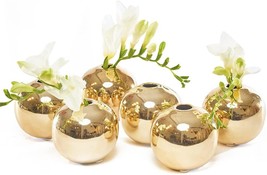 The Chive - Set Of 6 Jojo Small 3&quot; Sphere, Round Ceramic Flower Vase, Decorative - £41.47 GBP
