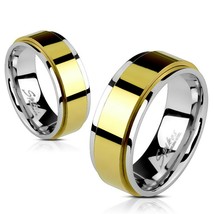 Classic Spinner Ring Gold PVD Plate Stainless Steel Anti-Anxiety Fidget Band - £11.73 GBP
