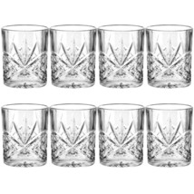 Whiskey Glasses Set of 8 Barware Tumblers Old Fashioned Vintage Bourbon Scotch - £36.33 GBP