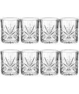 Whiskey Glasses Set of 8 Barware Tumblers Old Fashioned Vintage Bourbon ... - £38.22 GBP