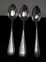 THREE ANTIQUE HARRIS AND SHAFER CO. 925 STERLING SILVER TEASPOONS, 80.7g... - £46.44 GBP