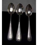 THREE ANTIQUE HARRIS AND SHAFER CO. 925 STERLING SILVER TEASPOONS, 80.7g... - £46.71 GBP
