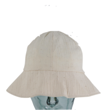 Vintage 60s Union Made Rockabilly Streetwear Blank Bucket Hat Cap Cream Small - £34.14 GBP