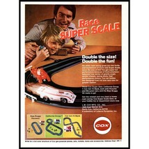 1973 Cox Super Scale Slot Car Racing Set Vintage Print Ad Father Son Wall Art - $10.97