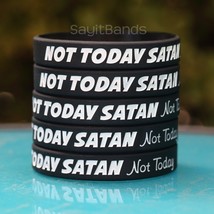 Set of Not Today Satan Bracelets - High Quality Silicone Wristbands - £5.33 GBP+