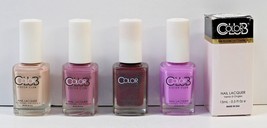 4X Color Club Future of Color Nail Lacquer Light Purple, Dark Purple &amp; Nude 15ml - £13.36 GBP