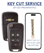 KEY CUT + Chevrolet Flip Remote Key 2010-2017 5 Buttons DIY PROGRAMMING - $39.99