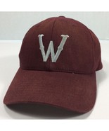 Richardson Pro 185 Maroon Baseball Cap Hat w Silver W Logo Adjustable Si... - $14.95