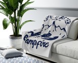 Ket camping print outdoor warm and cozy fleece throw for couch fireplace or travel thumb155 crop