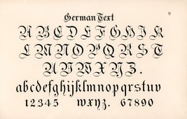 12665.Room Wall Poster print.1890 Typography Alphabet.Esser art.German Fonts - £13.01 GBP+