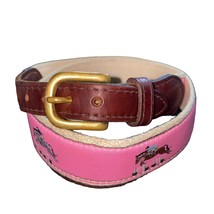 Dover Saddlery Equestrian Horse Ribbon Overlay belt with leather billets... - $22.23