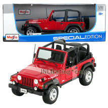 Maisto Special Edition 1:18 Scale Die Cast Red Compact Suv Jeep Wrangler Rubicon - £39.86 GBP