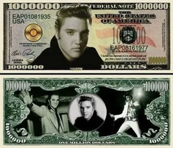 ✅ Pack of 10 Elvis Presley Music Collectible Novelty 1 Million Dollar Bills ✅ - £7.34 GBP