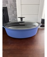 Schulte-Ufer Roaster With Lid Beautiful Blue Color! - $49.99