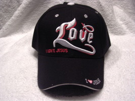 I Love Jesus God Religious Baseball Cap ( Black ) - £8.99 GBP