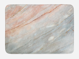 Marble Print Decorative Bath Mat with Non Slip Backing Onyx Stone Tex - £46.19 GBP