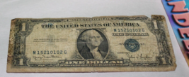 Vintage 1935 D Blue Seal United States Dollar Bill Paper Money Silver Cert - £15.48 GBP