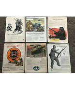 Lot of 6 Vintage 1940's World War 2 WW2 Ads Army Air Forces G.M. Nash Motors - $29.70