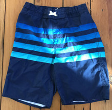 Old Navy Blue Striped Board Shorts Swim Trunks Large 10-12 Youth Boys - $12.99