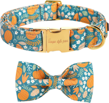 Halloween Dog Collar with Bow Tie Pumpkin Cotton Collar Adjus - $36.62