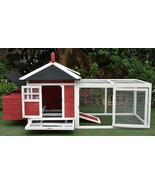 77&quot; Wood Chicken Coop Backyard Hen House 2-4 Chickens with 2 Nesting Box... - $4,308.09 MXN