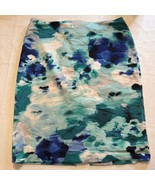 White House Black Market Watercolor Floral Pencil Skirt Sz 4 Stretch Ful... - $30.02 CAD